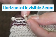 Horizontal Invisible Seam on Garter Stitch Knitting Tutorial