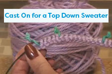 Cast On for a Top Down Sweater Knitting Tutorial