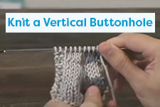 Knit a Vertical Buttonhole Knitting Tutorial