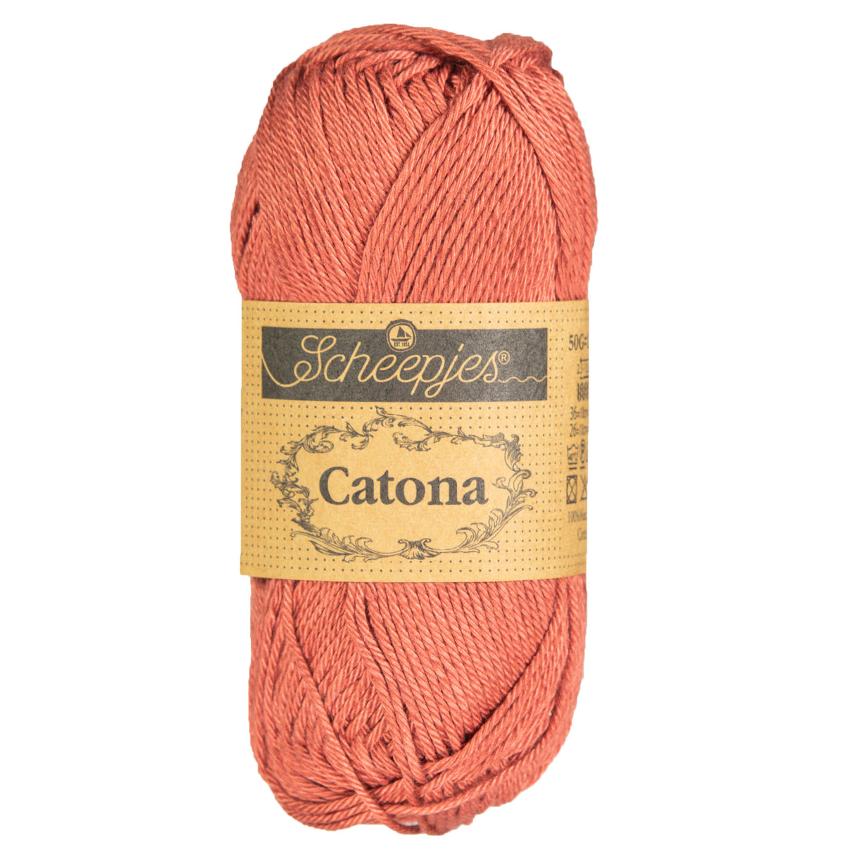 Scheepjes Catona Yarn - 504 Brick Red - Zoom Image
