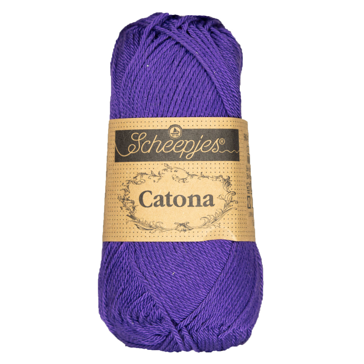 Scheepjes Catona Yarn - 521 Deep Violet - Zoom Image
