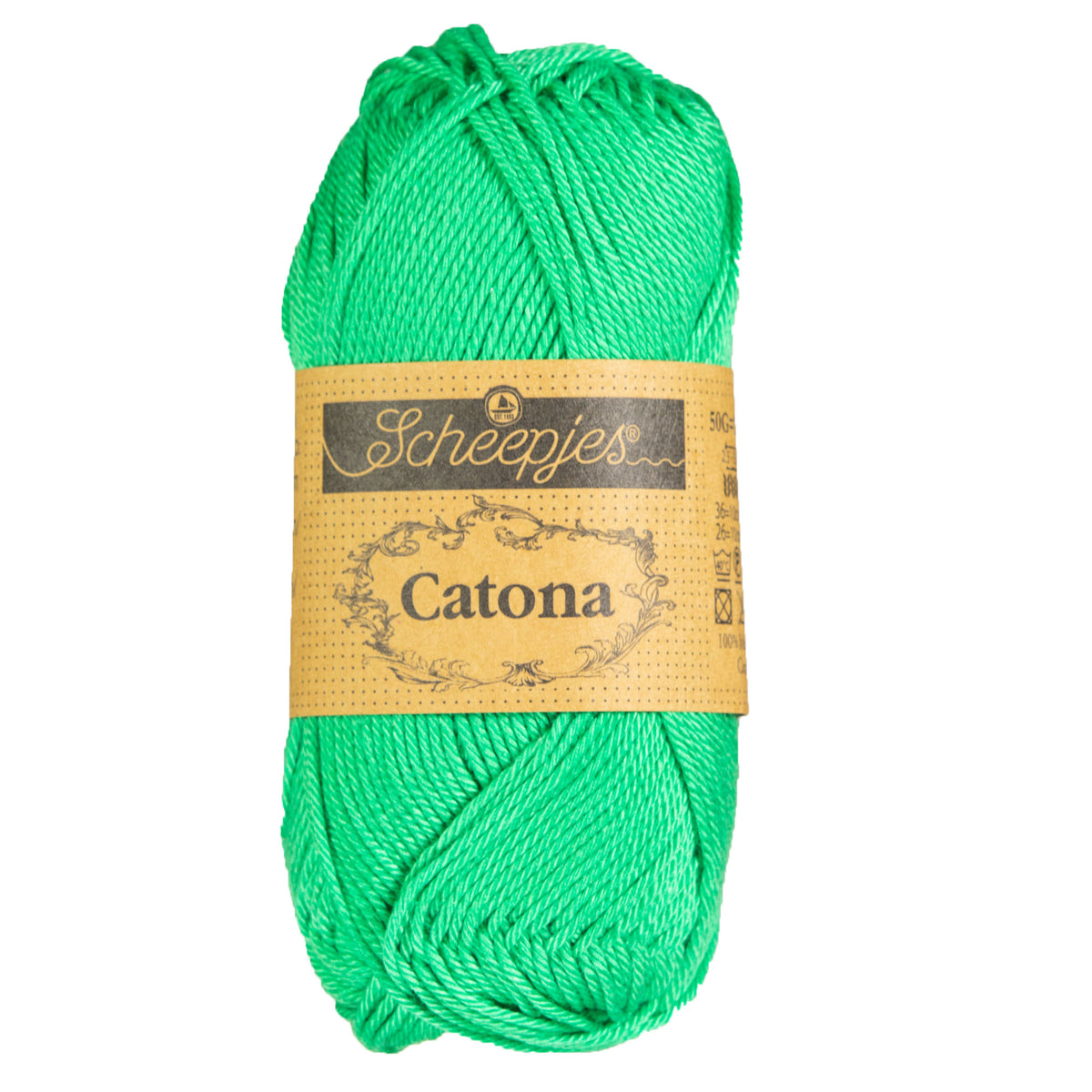 Scheepjes Catona Yarn - 241 Parrot Green - Zoom Image
