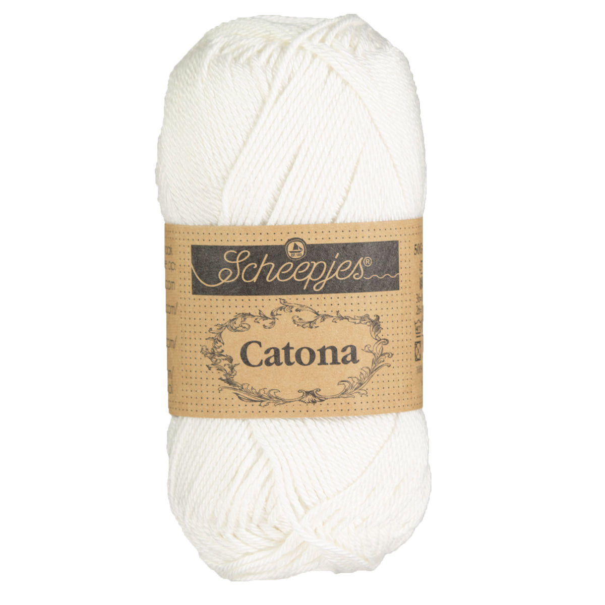 Scheepjes Catona Yarn - 105 Bridal White - Zoom Image
