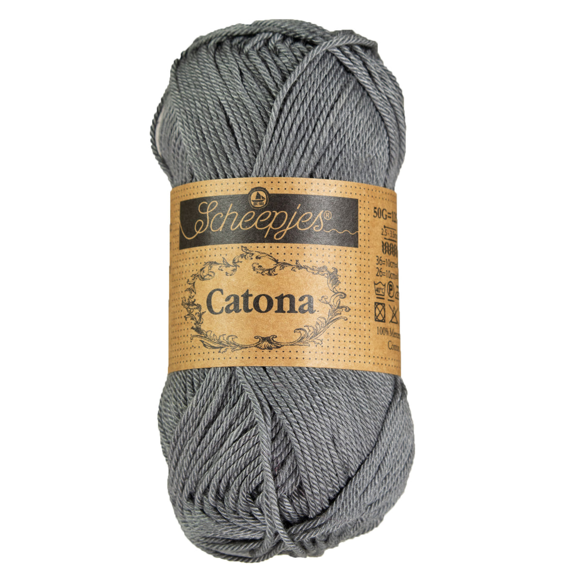 Scheepjes Catona Yarn - 501 Anthracite - Zoom Image

