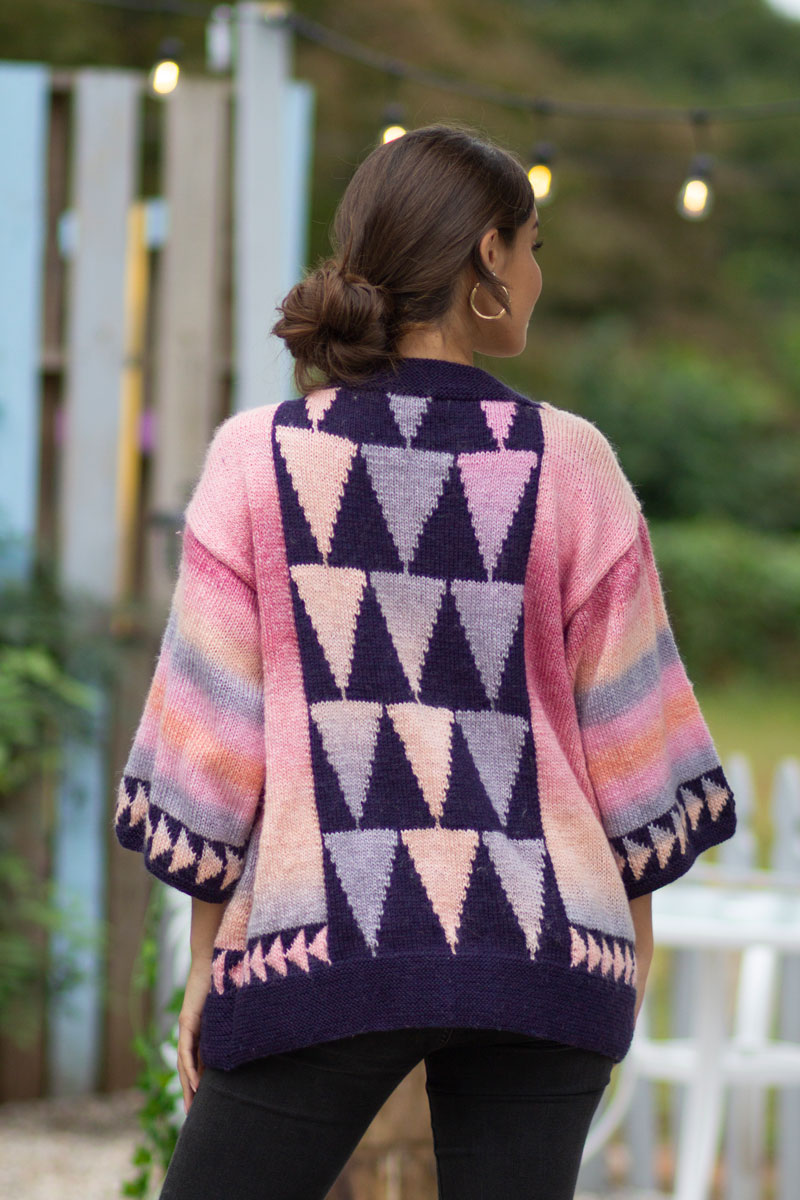 Universal Yarn Colorburst - Chroma Collection Patterns - Slant Cardigan - PDF Download - Extra Image
