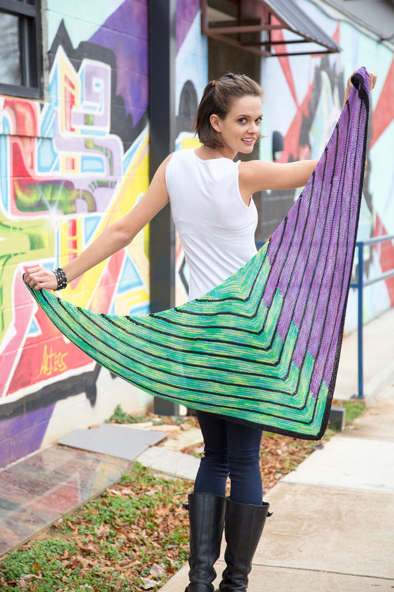 Universal Yarn Bamboo Pop - Adult Patterns - Staggered Shawl - PDF Download - Extra Image