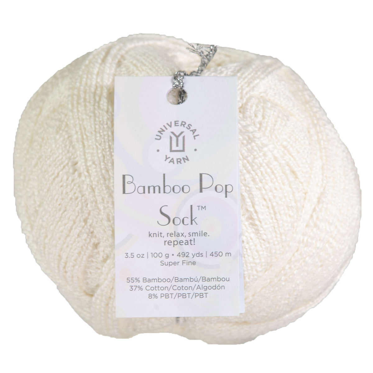 Universal Yarn Bamboo Pop Socks Yarn - 602 Foam - Zoom Image
