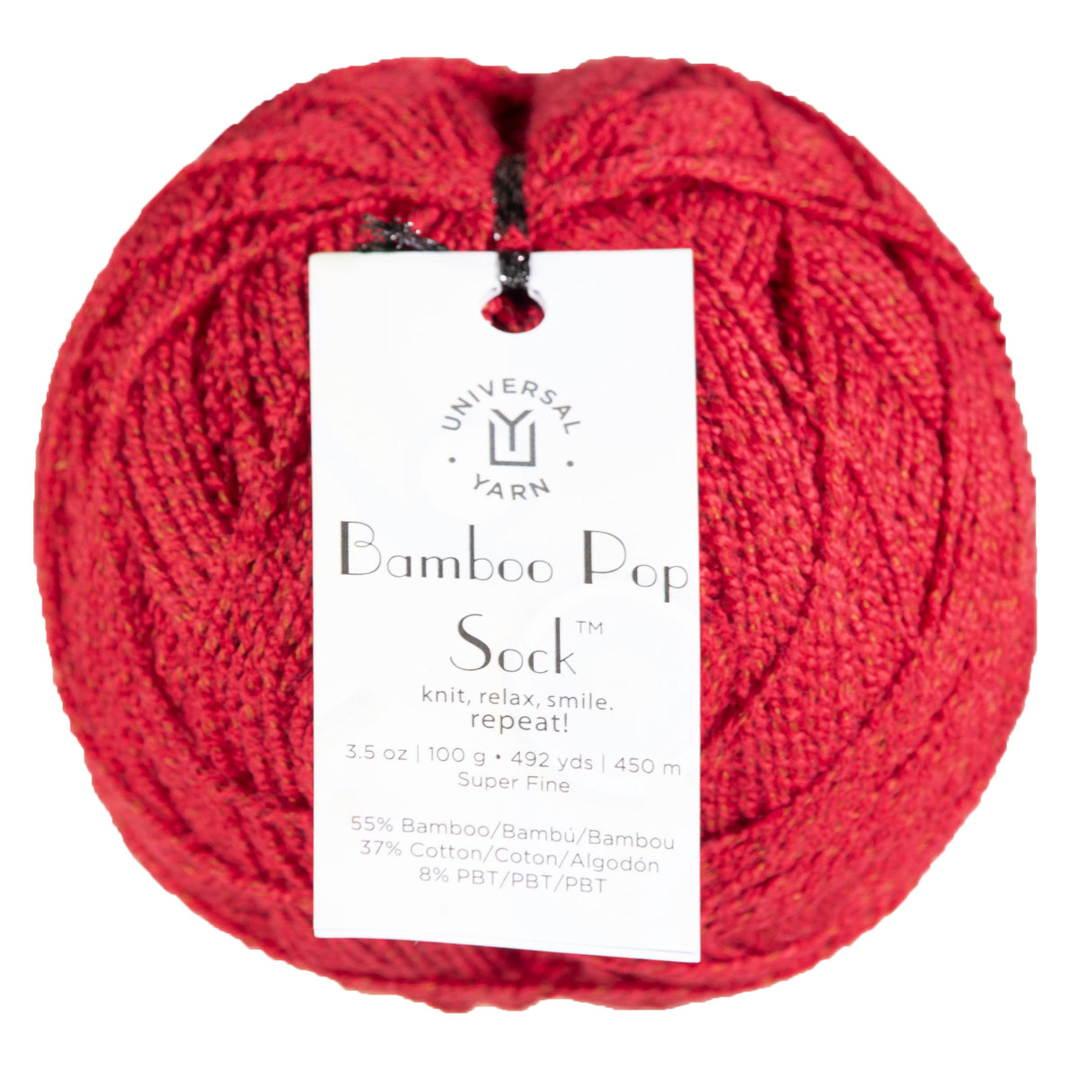 Universal Yarn Bamboo Pop Socks Yarn - 608 Pomegranate - Zoom Image