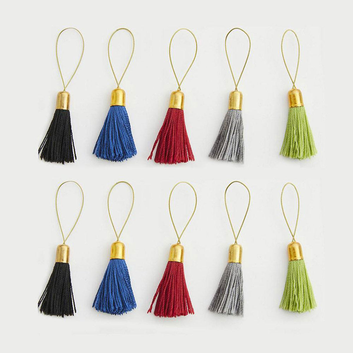 Lantern Moon Stitch Markers - Tassel - Zoom Image
