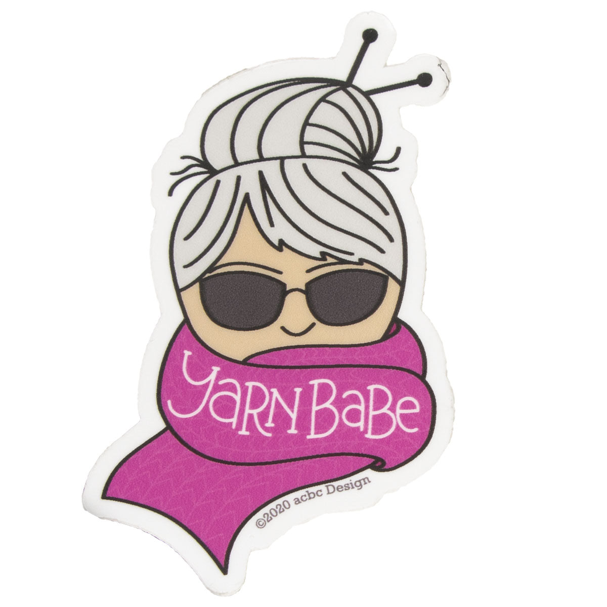 acbc Design Yarn Babe Collection - Pink Scarf - Vinyl Sticker - Extra Image
