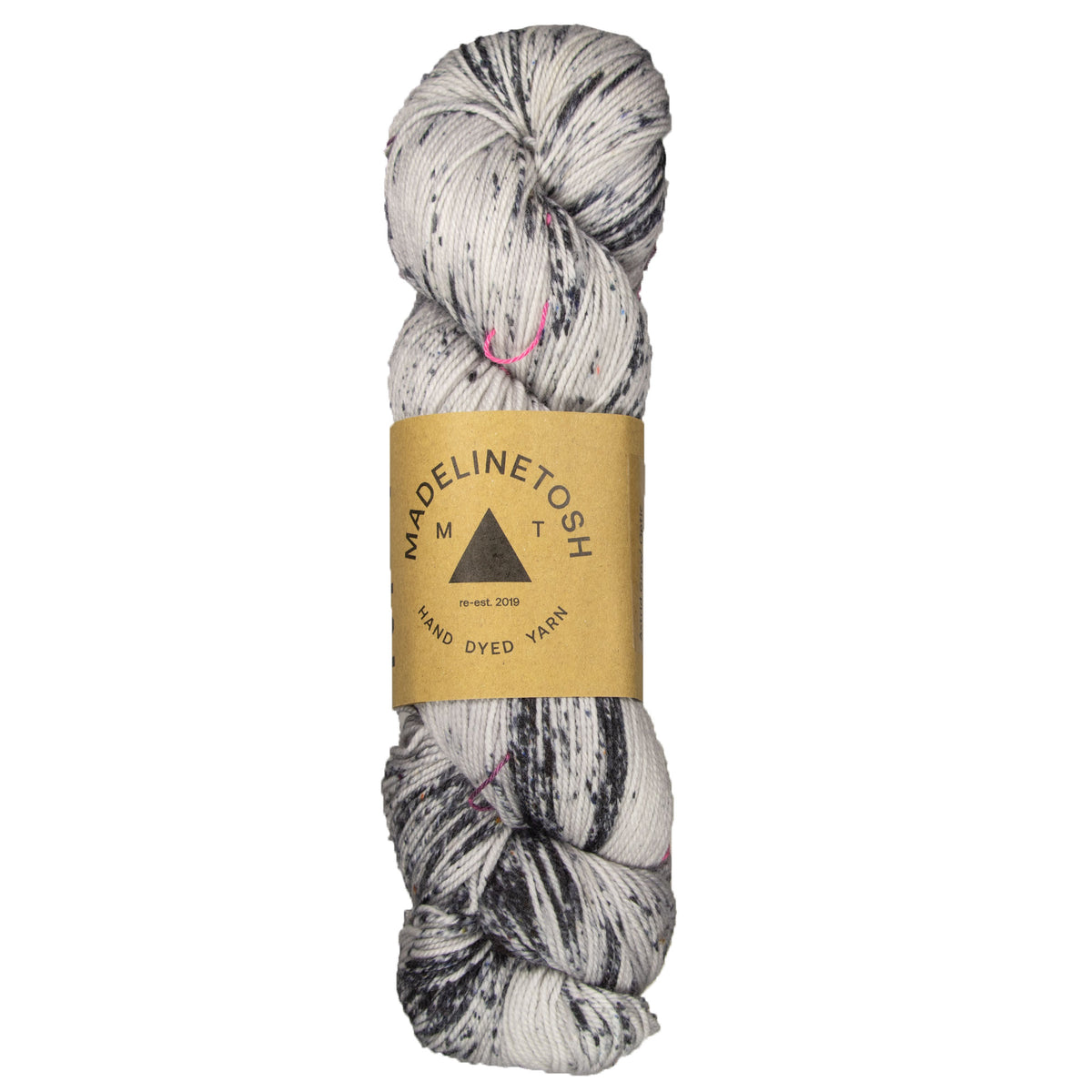 Madelinetosh Twist Light Yarn - Astrid Grey/ Optic - Zoom Image