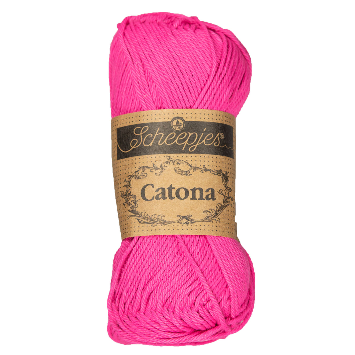 Scheepjes Catona Yarn - 604 Neon Pink - Zoom Image
