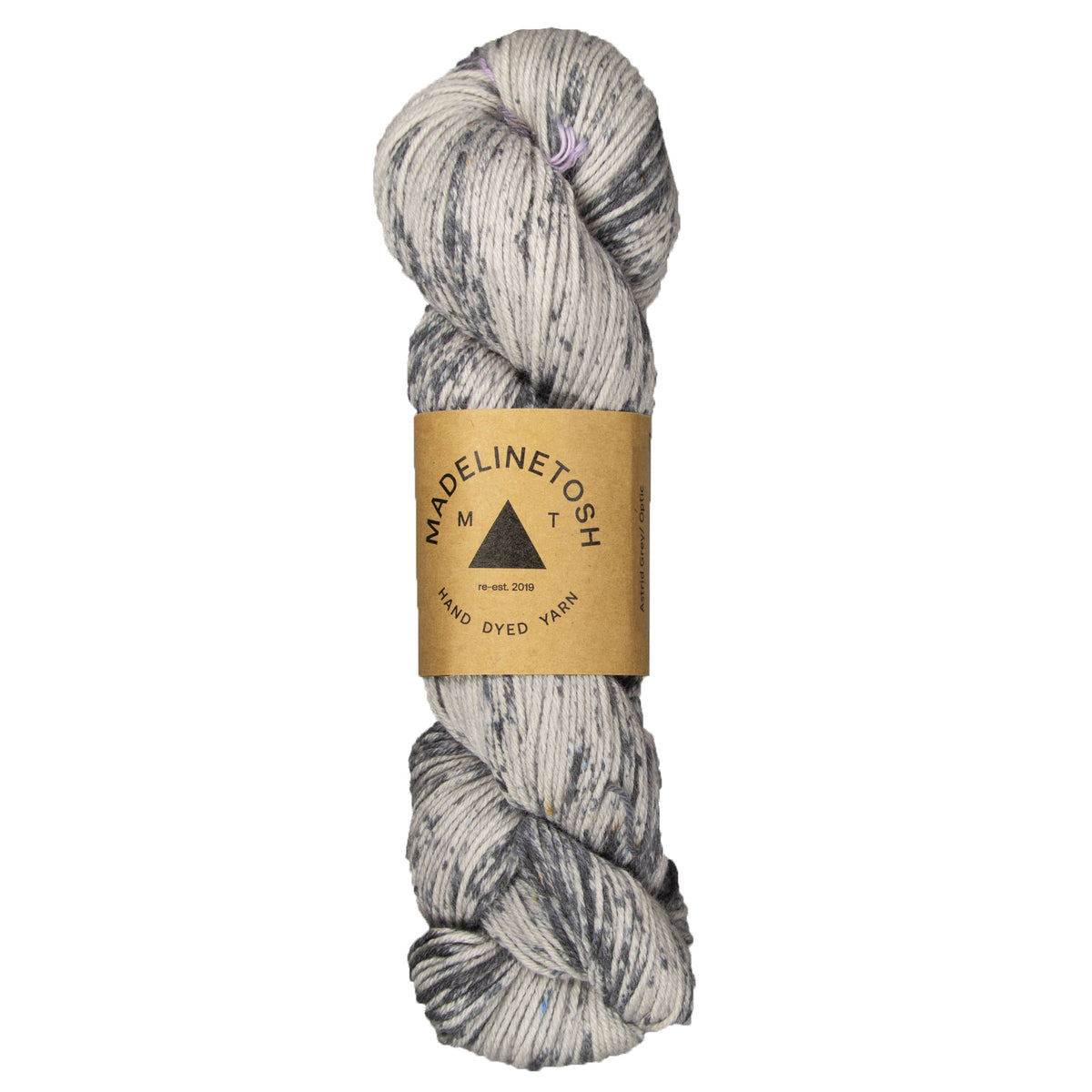 Madelinetosh Wool + Cotton Yarn - Astrid Grey/ Optic - Zoom Image
