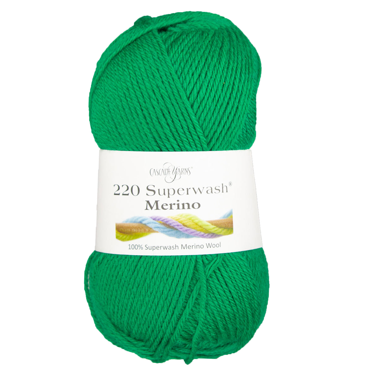 Cascade Yarns 220 Superwash Merino Yarn - 113 Jolly Green - Zoom Image
