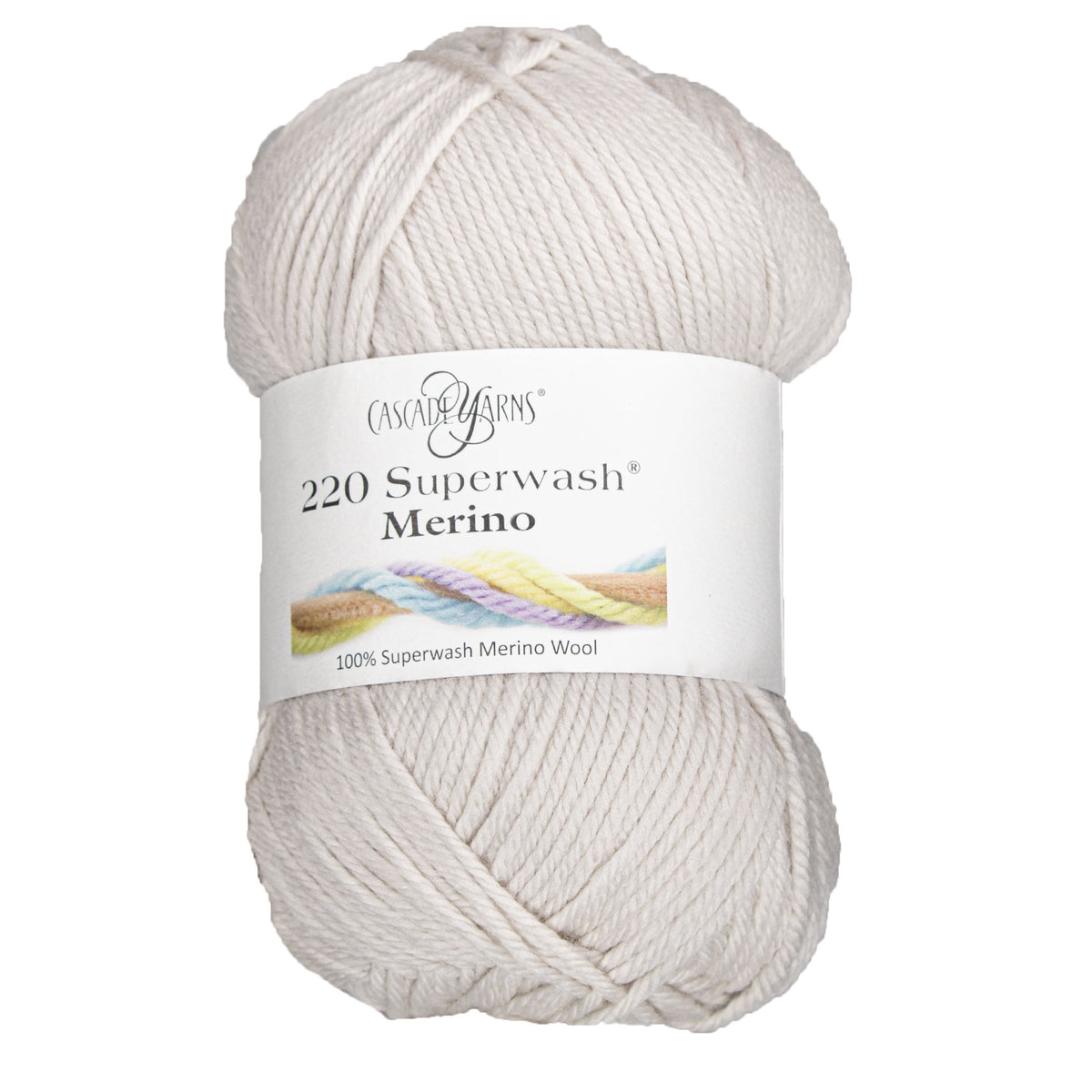 Cascade Yarns 220 Superwash Merino Yarn - 127 White Sand - Zoom Image
