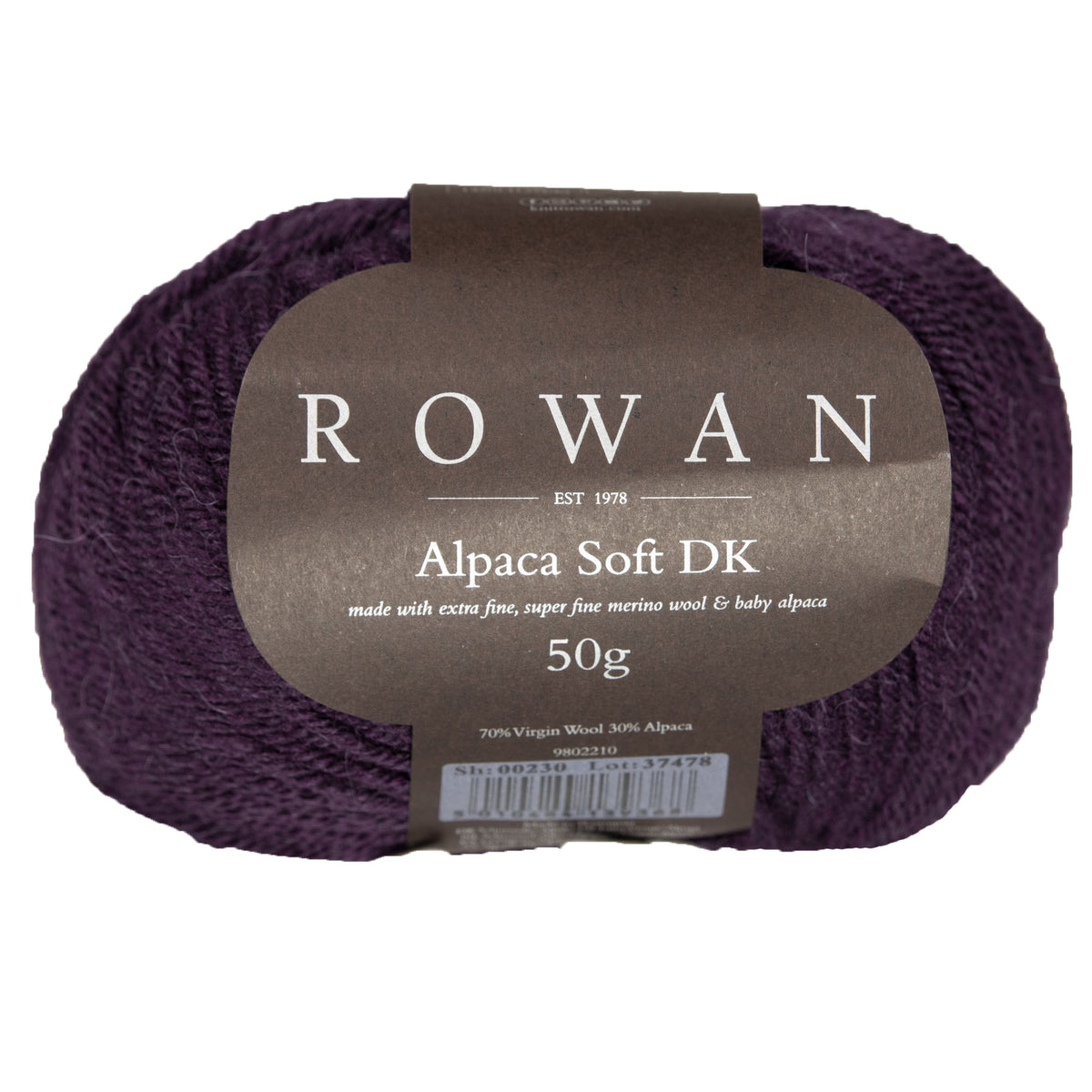 Rowan Alpaca Soft DK Yarn - 230 Dark Burgundy - Zoom Image
