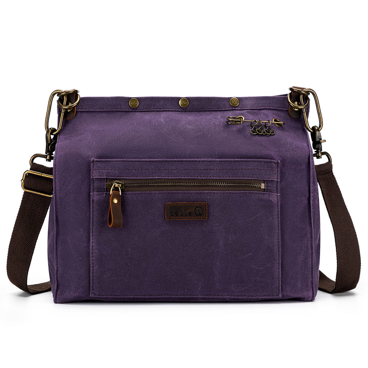 della Q Maker's Canvas Rucksack - Purple - Zoom Image