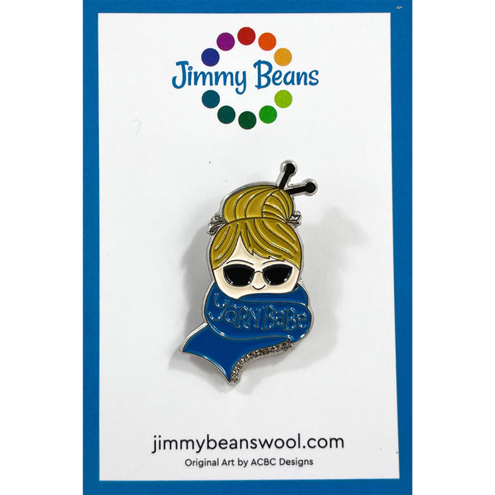 Jimmy Beans Wool Yarn Babe Pins - Blue Scarf - Extra Image