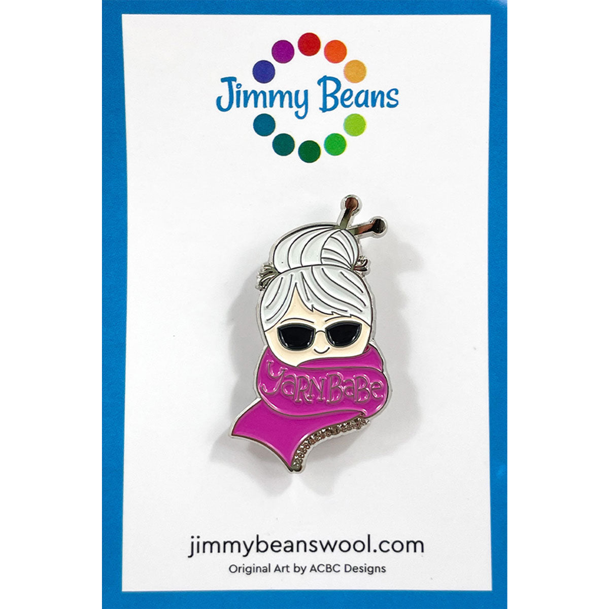 Jimmy Beans Wool Yarn Babe Pins - Pink Scarf - Extra Image
