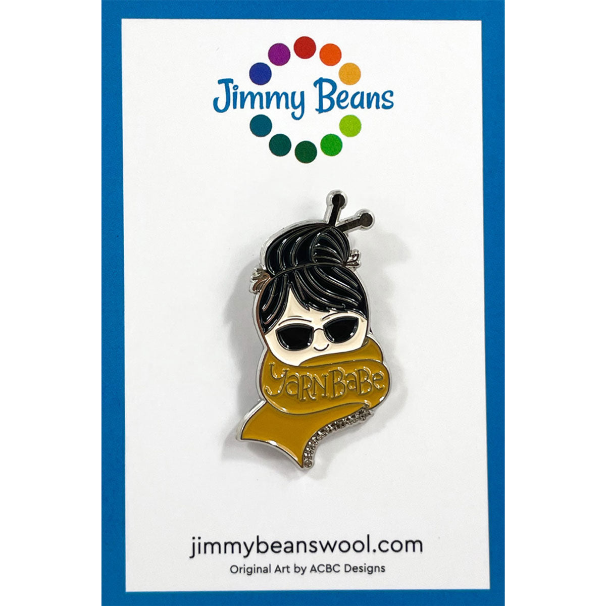 Jimmy Beans Wool Yarn Babe Pins - Yellow Scarf - Extra Image
