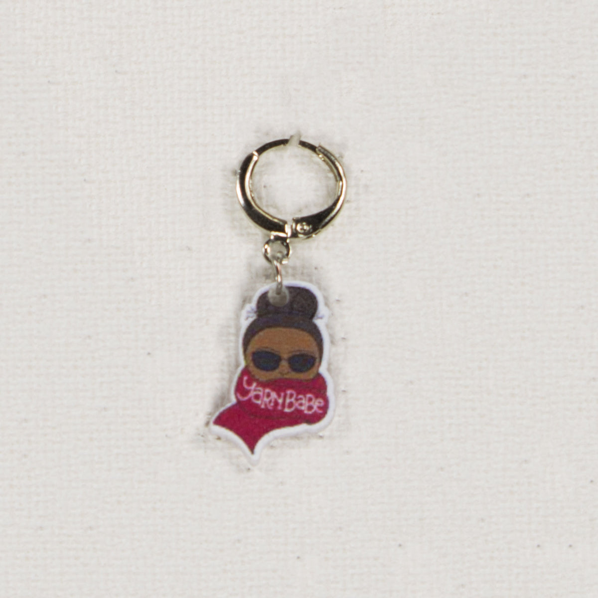 Jimmy Beans Wool Yarn Babe Accessories - Red Scarf Stitch Marker - Zoom Image
