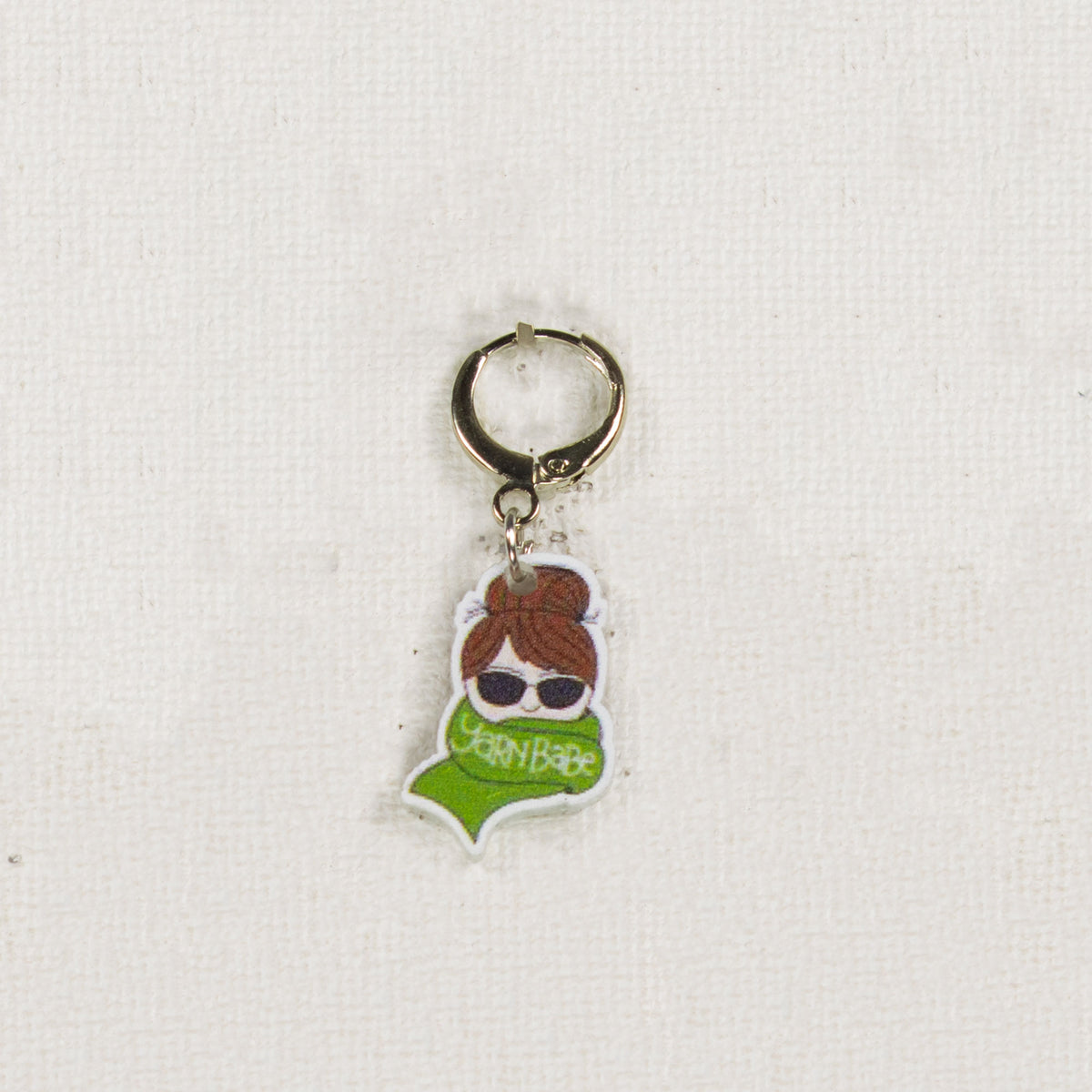 Jimmy Beans Wool Yarn Babe Accessories - Green Scarf Stitch Marker - Zoom Image
