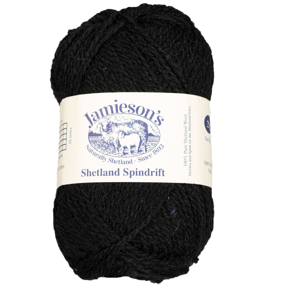 Jamieson's of Shetland Spindrift Yarn - 999 Black - Zoom Image
