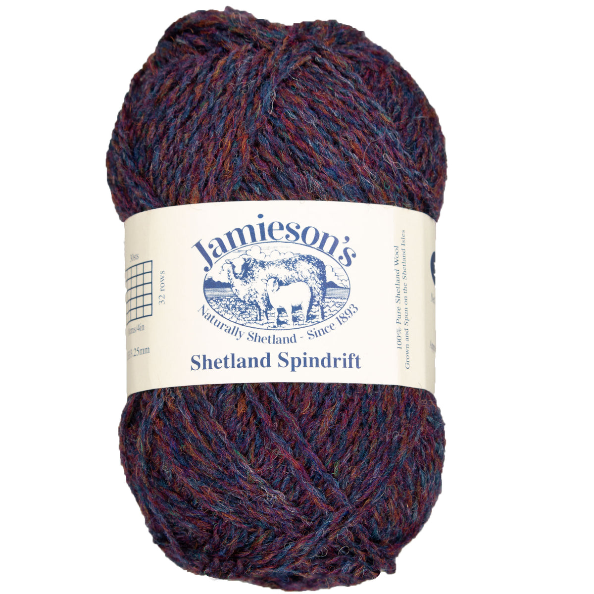 Jamieson's of Shetland Spindrift Yarn - 294 Blueberry - Zoom Image
