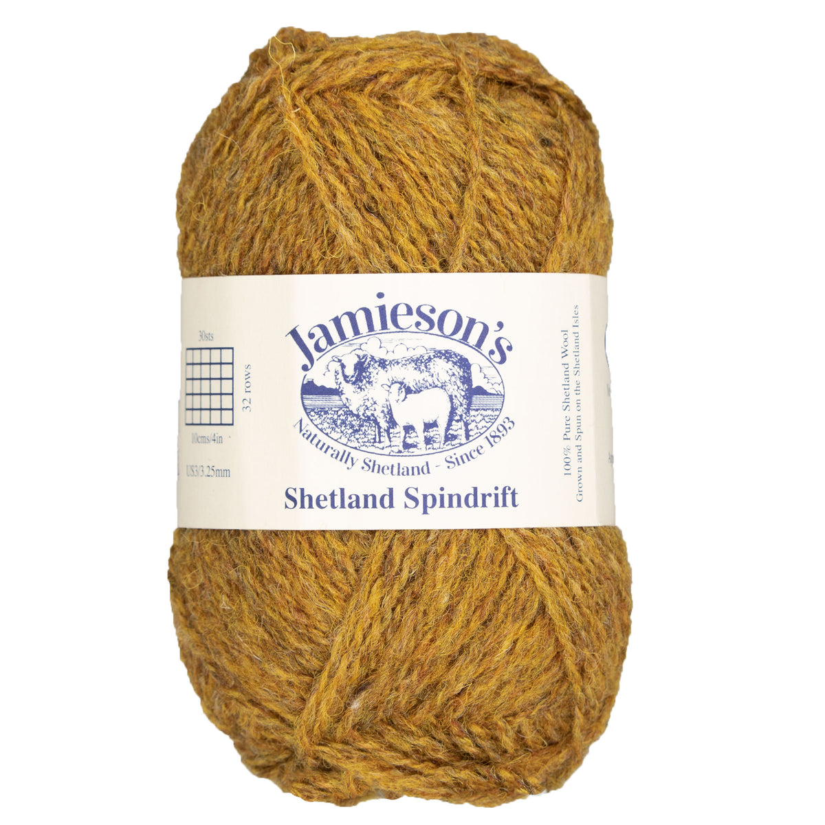 Jamieson's of Shetland Spindrift Yarn - 423 Burnt Ochre - Zoom Image

