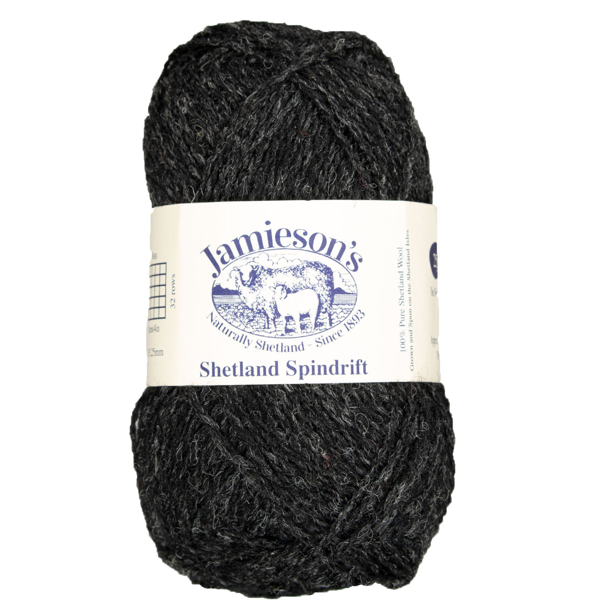 Jamieson's of Shetland Spindrift Yarn - 126 Charcoal - Zoom Image
