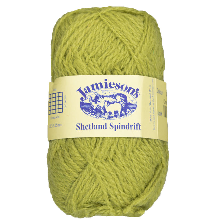 Jamieson's of Shetland Spindrift Yarn - 365 Chartreuse - Zoom Image