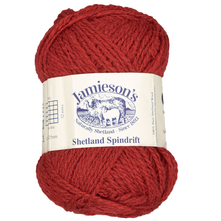 Jamieson's of Shetland Spindrift Yarn - 525 Crimson - Zoom Image