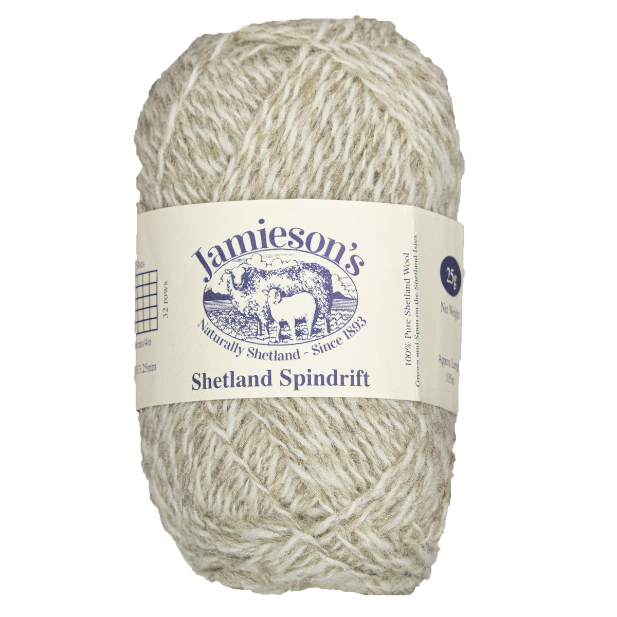 Jamieson's of Shetland Spindrift Yarn - 114 Mooskit/White - Zoom Image

