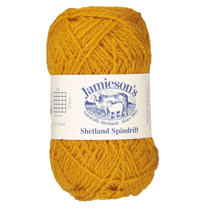 Jamieson's of Shetland Spindrift Yarn - 425 Mustard - Zoom Image