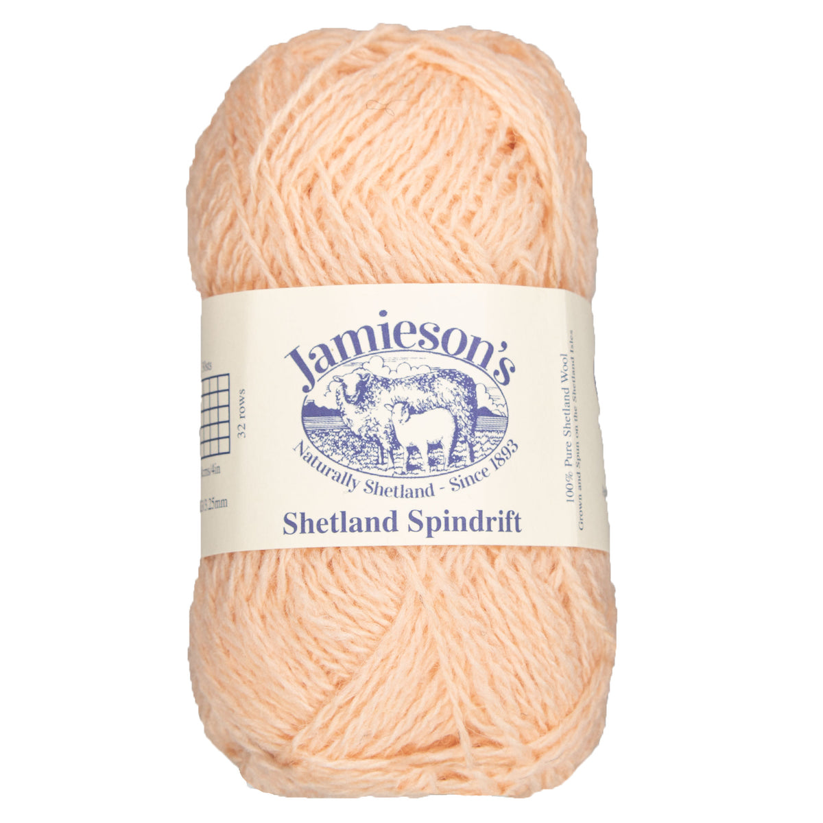 Jamieson's of Shetland Spindrift Yarn - 440 Peach - Zoom Image
