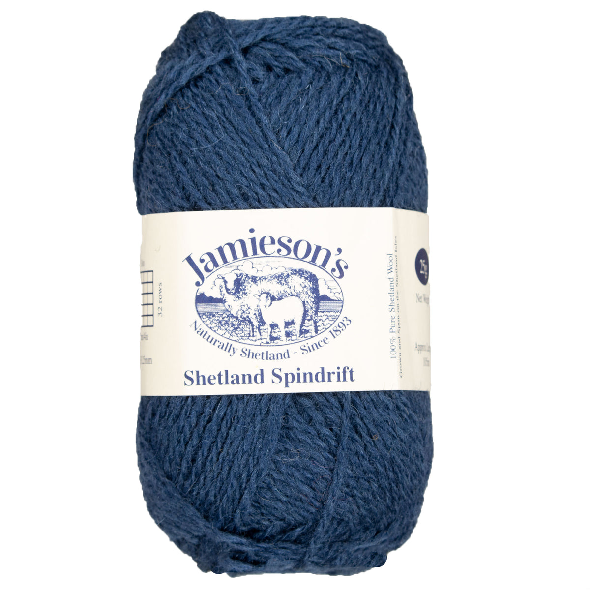 Jamieson's of Shetland Spindrift Yarn - 726 Prussian Blue - Zoom Image
