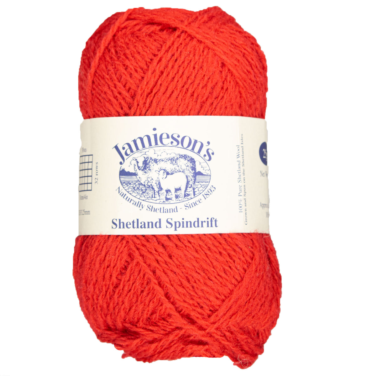 Jamieson's of Shetland Spindrift Yarn - 500 Scarlet - Zoom Image
