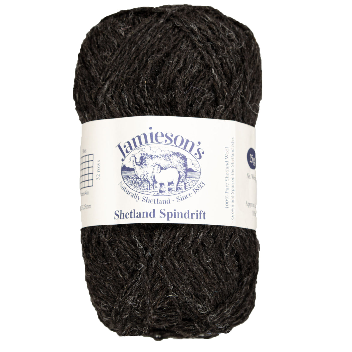 Jamieson's of Shetland Spindrift Yarn - 101 Shetland Black - Zoom Image