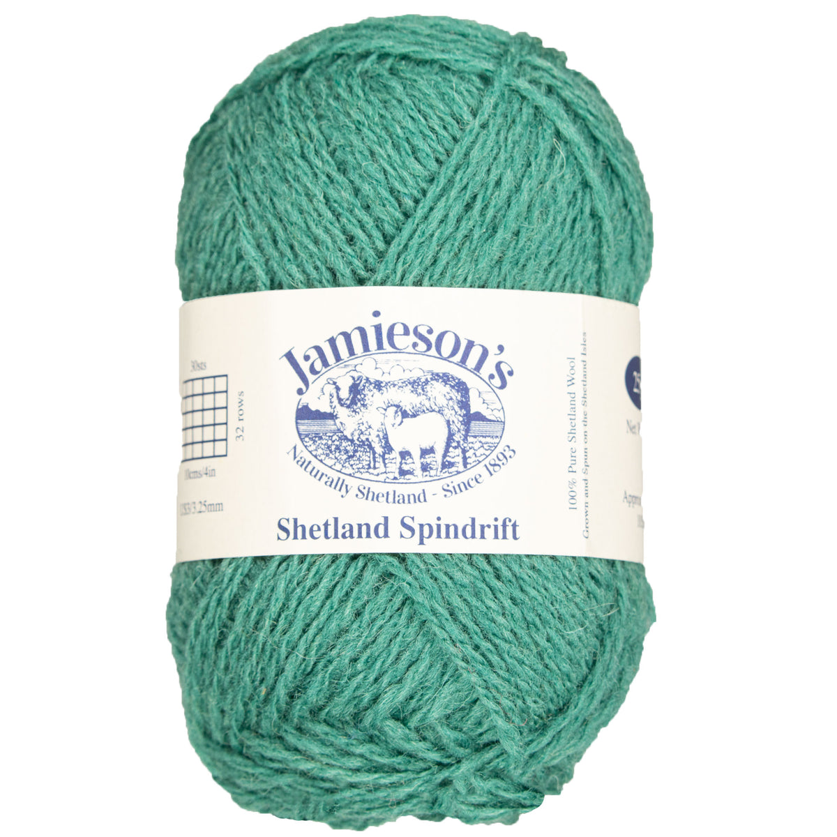 Jamieson's of Shetland Spindrift Yarn - 772 Verdigris - Zoom Image
