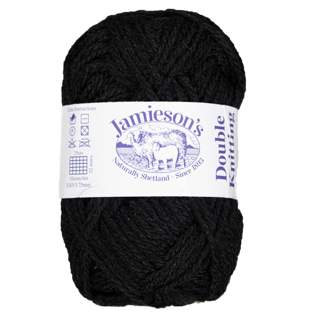 Jamieson's of Shetland Double Knitting Yarn - 999 Black - Zoom Image
