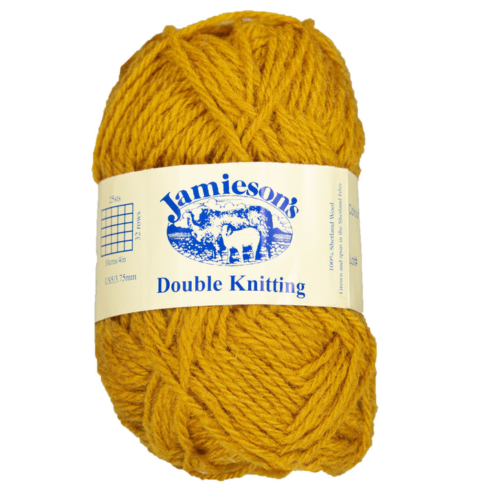 Jamieson's of Shetland Double Knitting Yarn - 425 Mustard - Zoom Image
