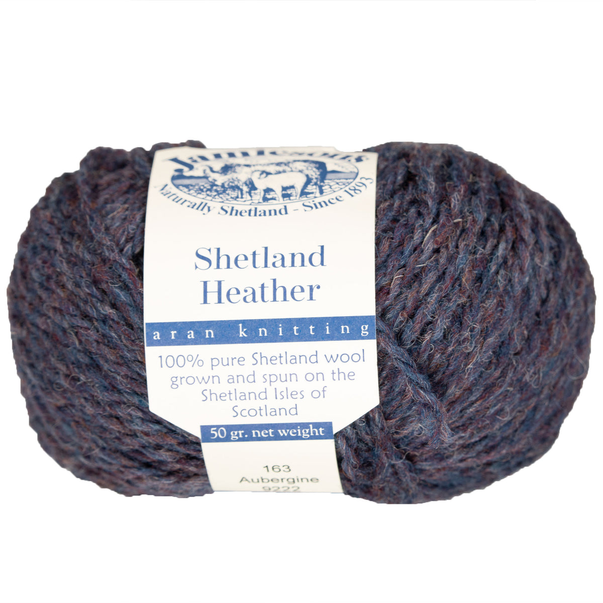 Jamieson's of Shetland Heather Aran Yarn - 163 Aubergine - Zoom Image