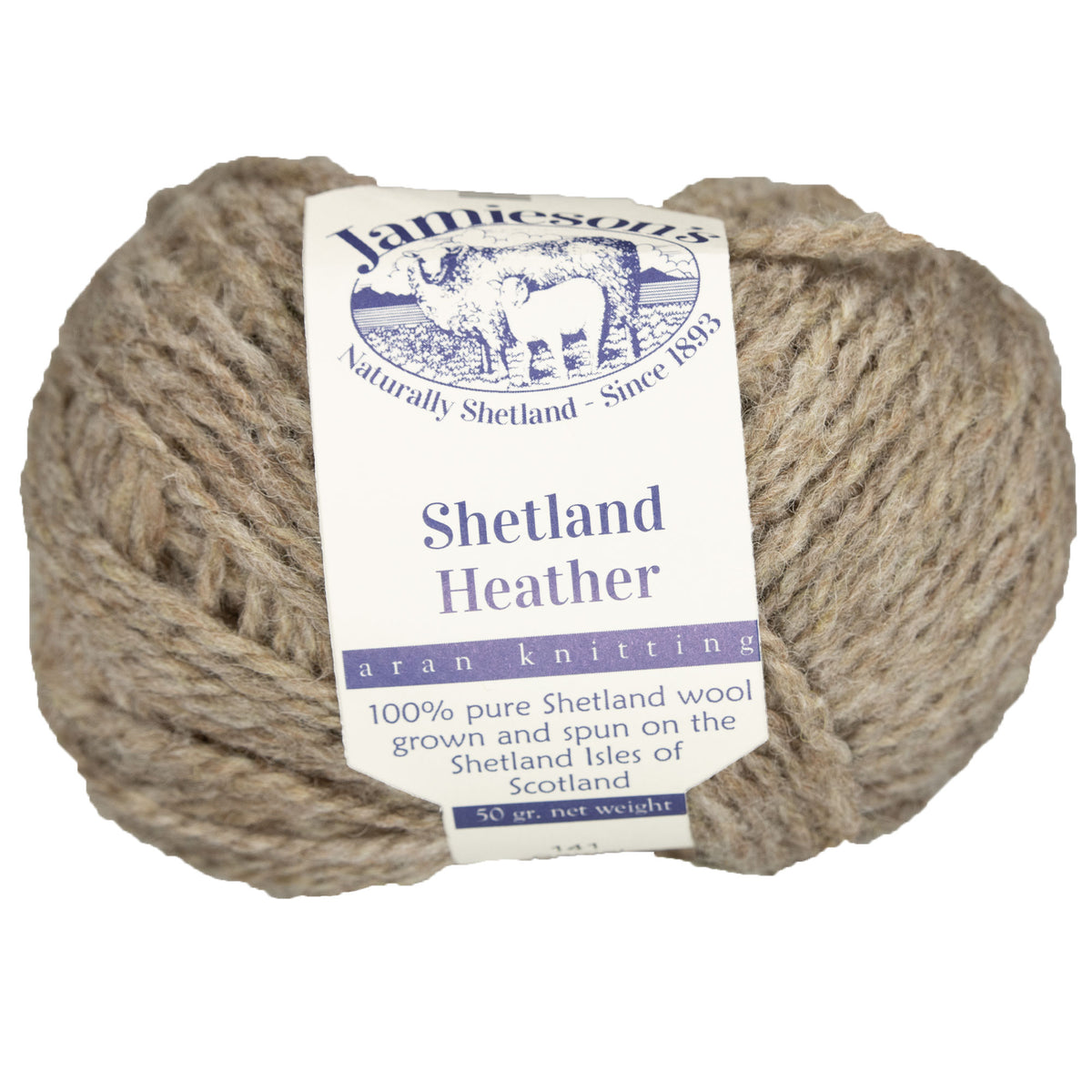 Jamieson's of Shetland Heather Aran Yarn - 141 Camel - Zoom Image
