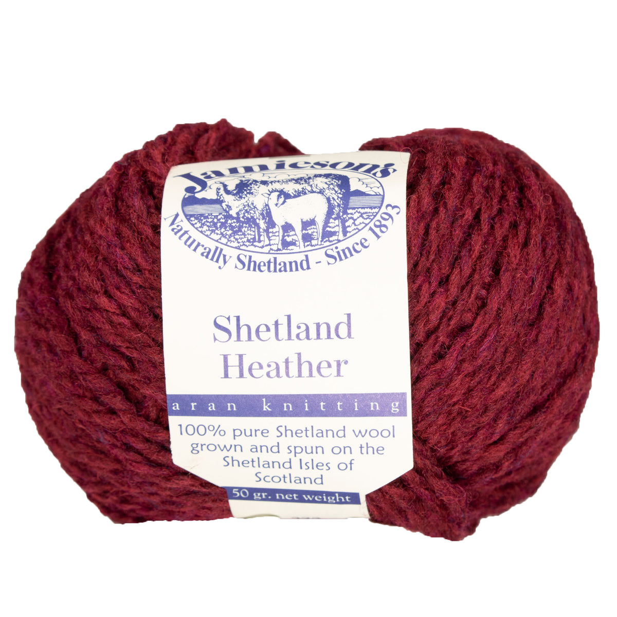 Jamieson's of Shetland Heather Aran Yarn - 323 Cardinal - Zoom Image
