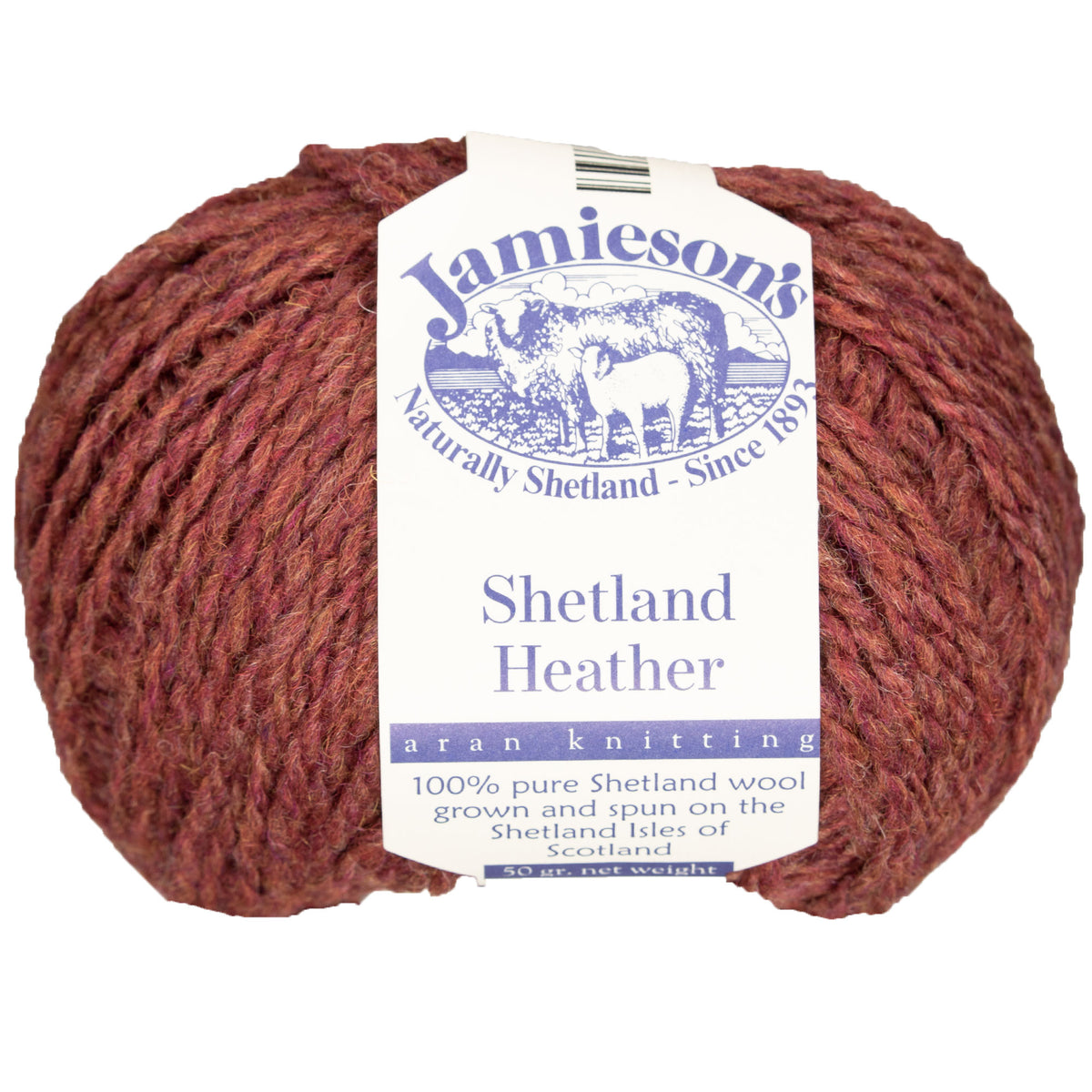 Jamieson's of Shetland Heather Aran Yarn - 200 Chianti - Zoom Image
