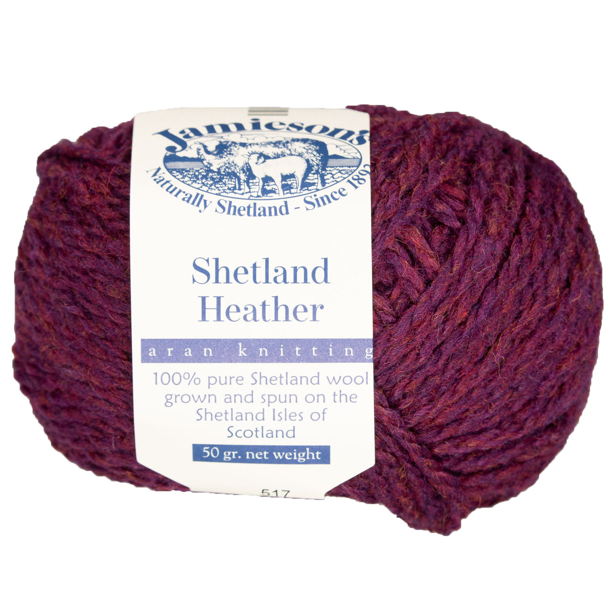 Jamieson's of Shetland Heather Aran Yarn - 517 Mantilla - Zoom Image