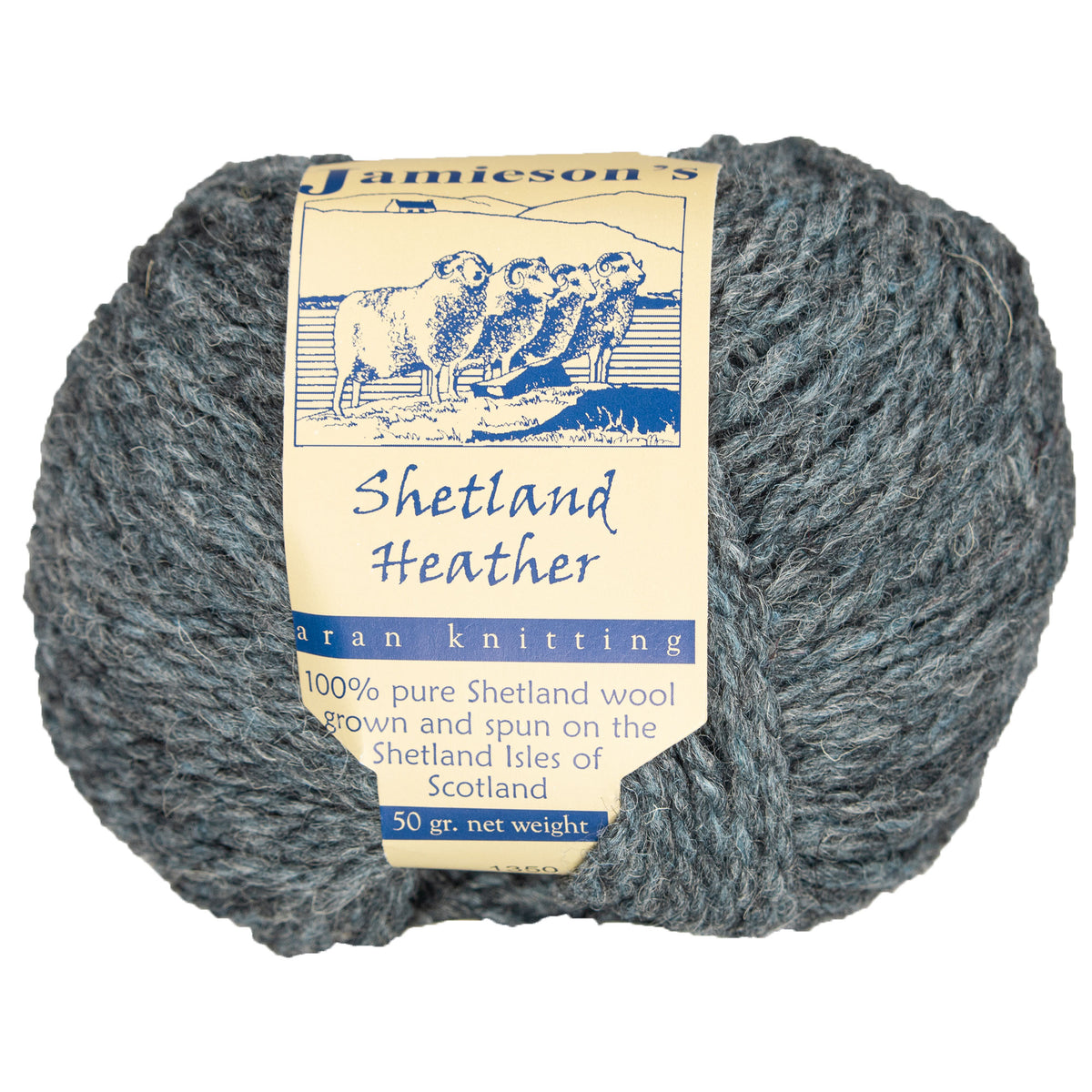 Jamieson's of Shetland Heather Aran Yarn - 1350 North Sea - Zoom Image
