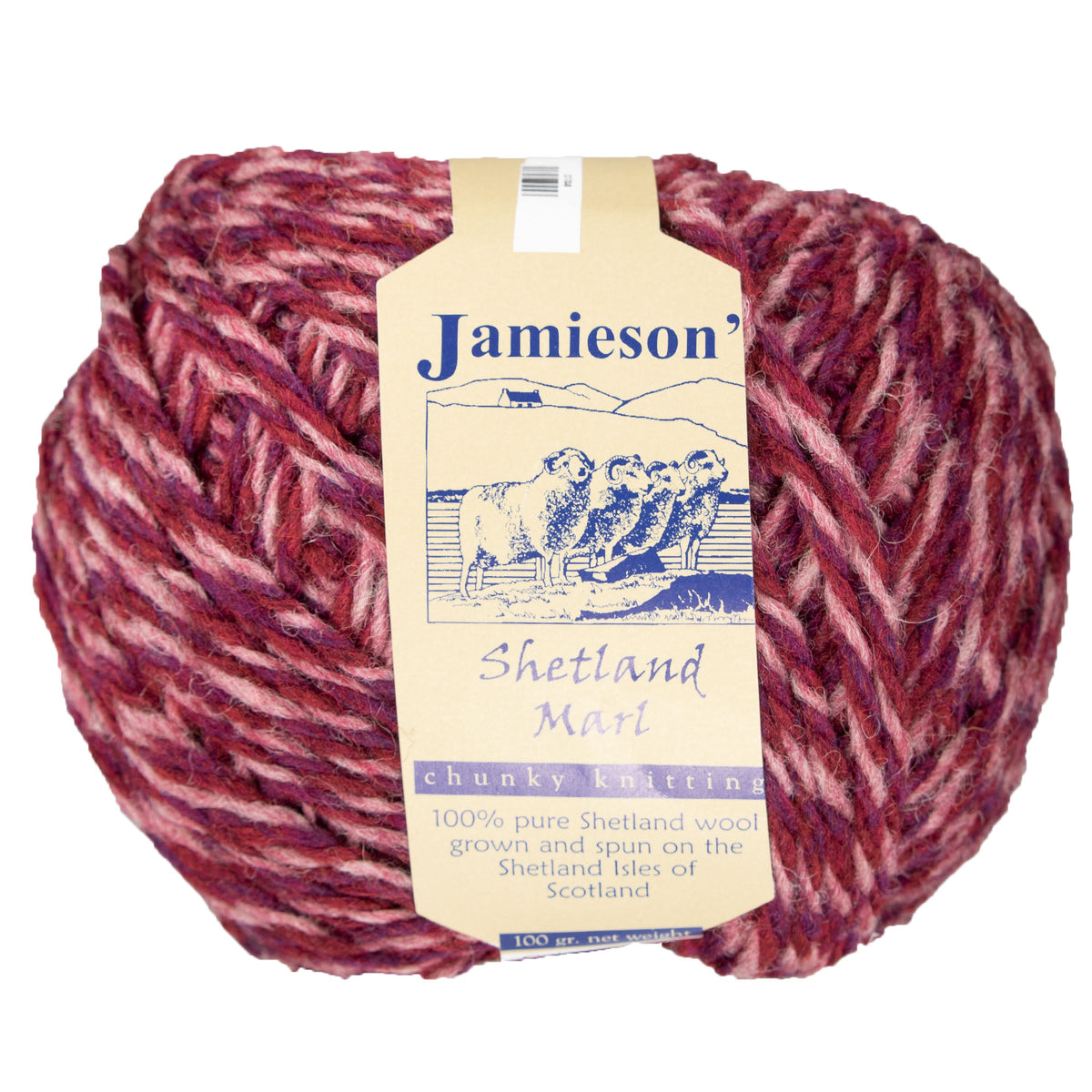 Jamieson's of Shetland Marl Chunky Yarn - 2113 Carnation - Zoom Image
