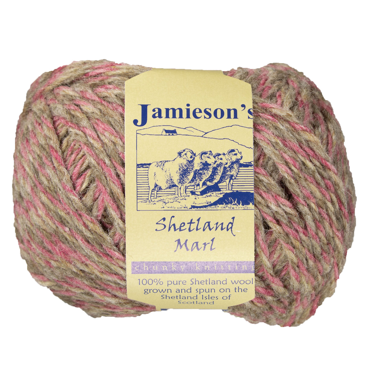Jamieson's of Shetland Marl Chunky Yarn - 2112 Crabshell - Zoom Image
