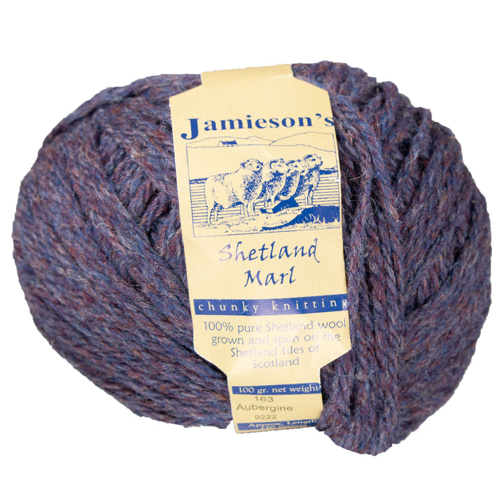 Jamieson's of Shetland Marl Chunky Yarn - 163 Aubergine - Zoom Image